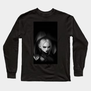 "Lysandra" Vampire (Black and White Design) Long Sleeve T-Shirt